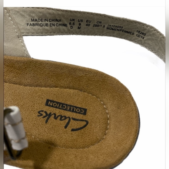 Clarks Collection Leisa Daisy white strap sandals - Picture 3 of 5